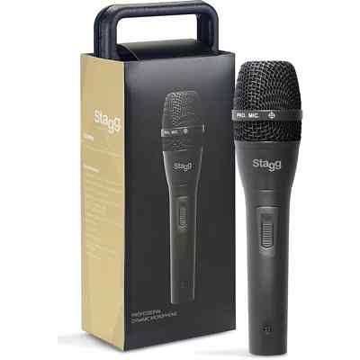 Stagg SDM80 Dynamisches Handmikrofon (Niere) mit 5m XLR-Kabel