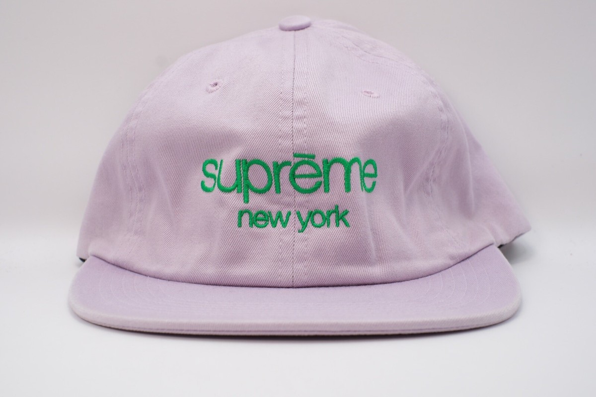 SUPREME SS16 CLASSIC LOGO LT PURPLE 6 PANEL HAT BRAND NEW JORDAN 