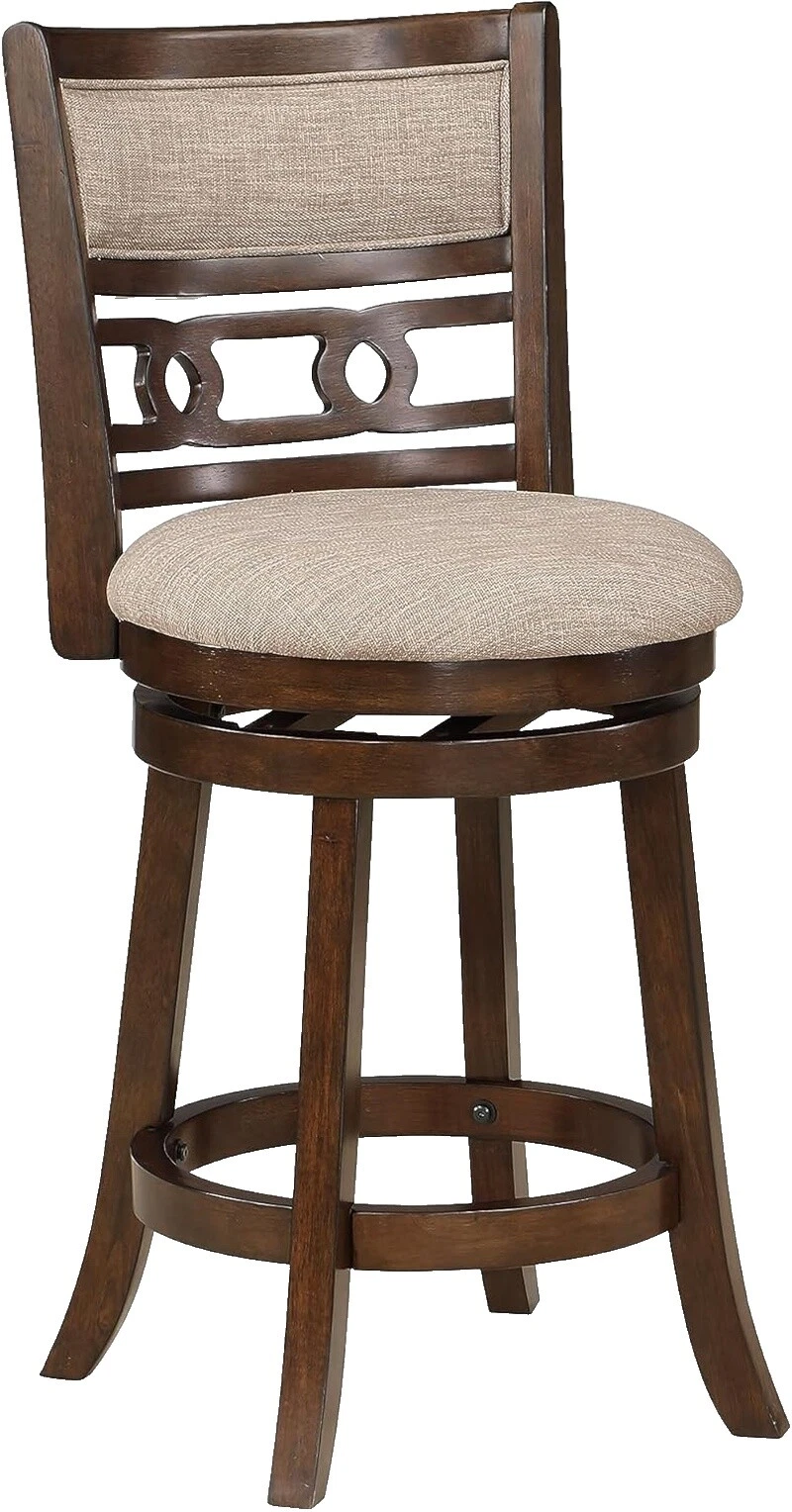 Taburetes y taburetes de barra con marco de madera marrón