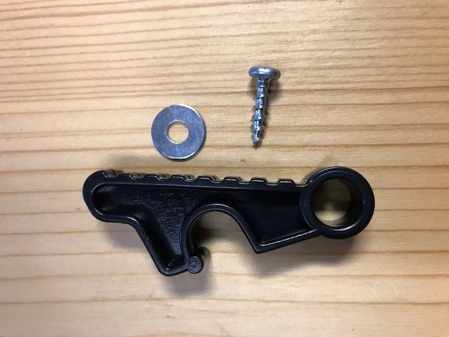 Rolly Toys Ersatzteile: Haken für Mega Trailer Anhänger Bordwand schwarz 1 Stück