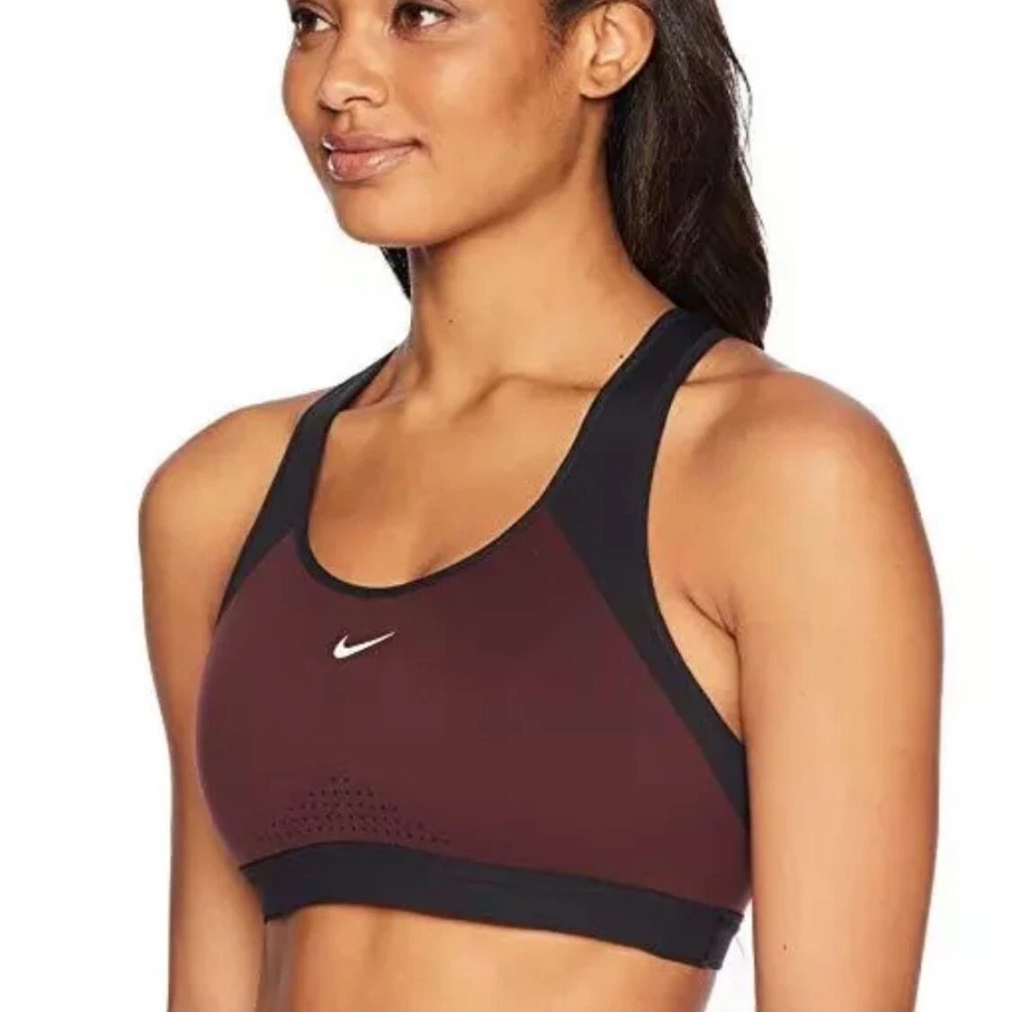 NWT Nike Motion Adapt Dri-fit High Support Burgundy Racer Back Sports Bra XS