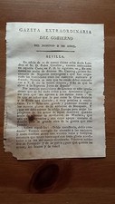 Gazeta Extraordinaria del Gobierno Domingo 2 de Abril 1809 Guerra Independencia