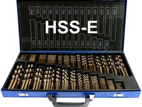 Edelstahlbohrer-Set 1-13 Mm 230-Tlg HSS-E Co5 Spiralbohrer Va-Stahl 135° Petools