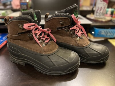 Itasca Mens Boots Sz 10 Black Rubber Brown Windsor  display picture 2