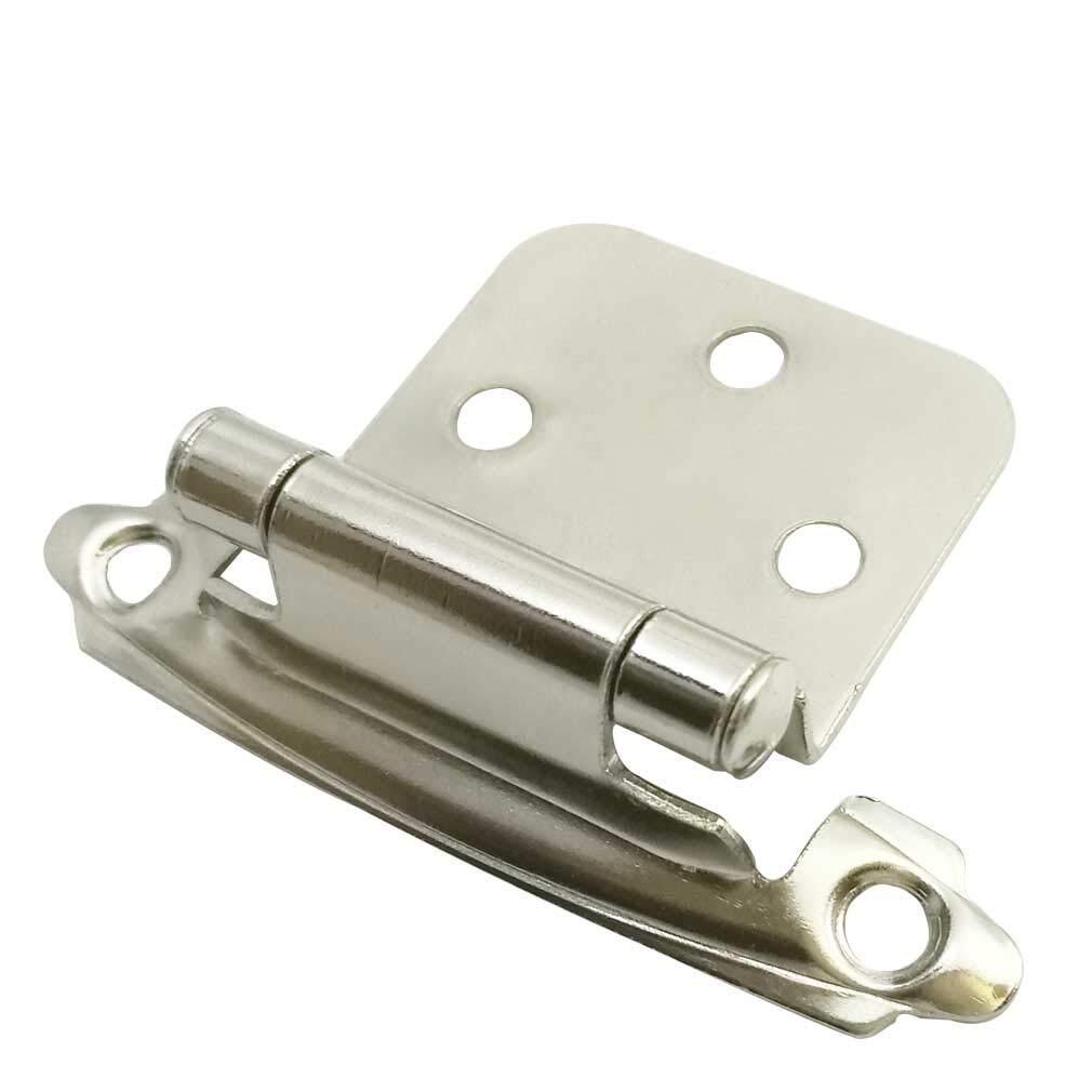 Traditional Cabinet Hinge Variable Overlay 10 Pack Bright Nicke