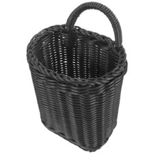 Cesta colgante de ratán cestas de puerta de mimbre almacenamiento de pared con asa