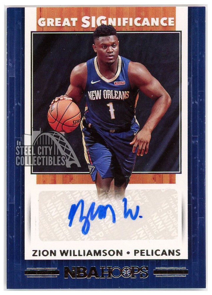 Zion Williamson 2019-20 Panini Hoops Great Significance Rookie Auto Card #GS-ZWL