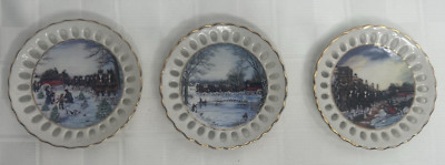 Vtg 3 ct Anheuser Busch Christmas Mini Plate Ornaments Budweiser 1992 (A5)