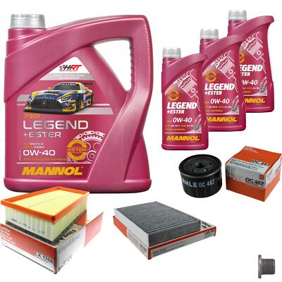 MAHLE Inspektionspaket 7 L MANNOL Legend+Ester 0W-40 für Renault Fluence 1.6