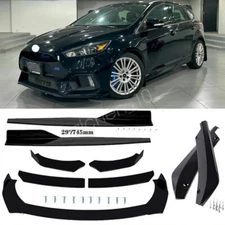 For Ford Focus Front Rear Bumper Lip Splitter Spoiler Side Skirt Body Kit Black
