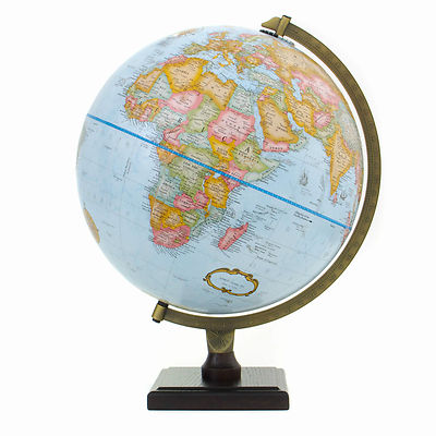 Bradley blau Schreibtisch Globus Weltkugel Karte Geographie Wohndeko NEU