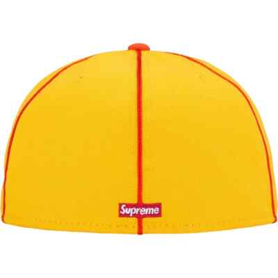 Supreme Piping Script Logo New Era Yellow | eBay