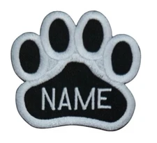 Custom Paw Print Embroidered Iron On Patch 2.75" x 3.0 Fur Baby Rainbow Bridge