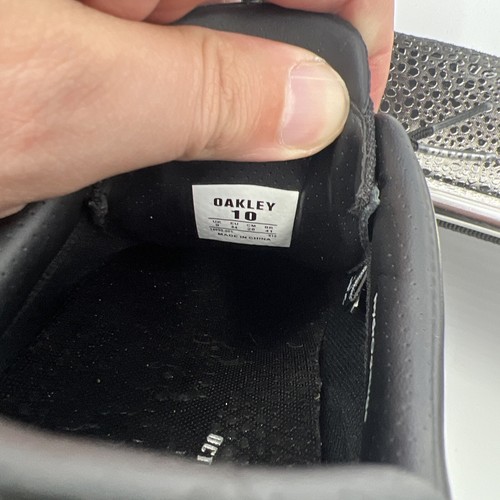 Oakley Carbon Pro Golf Shoes Black Leather Waterproof Cleats Logo Men’s 10 - Picture 10 of 10