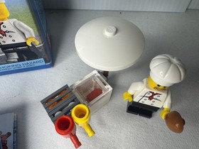 LEGO CITY 8398 BBQ STAND - Ketchup Mustard Chef Grill - With Instructions & Box