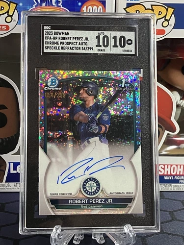 2023 Bowman Chrome Speckle Robert Perez Jr Auto #CPA-RP /299 1st Bowman SGC 10