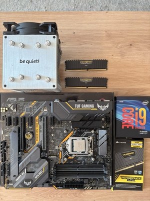 i9-9900K + ASUS TUF Z390 PLUS GAMING + be quiet! Kühler   32 GB DDR4 Gaming Set
