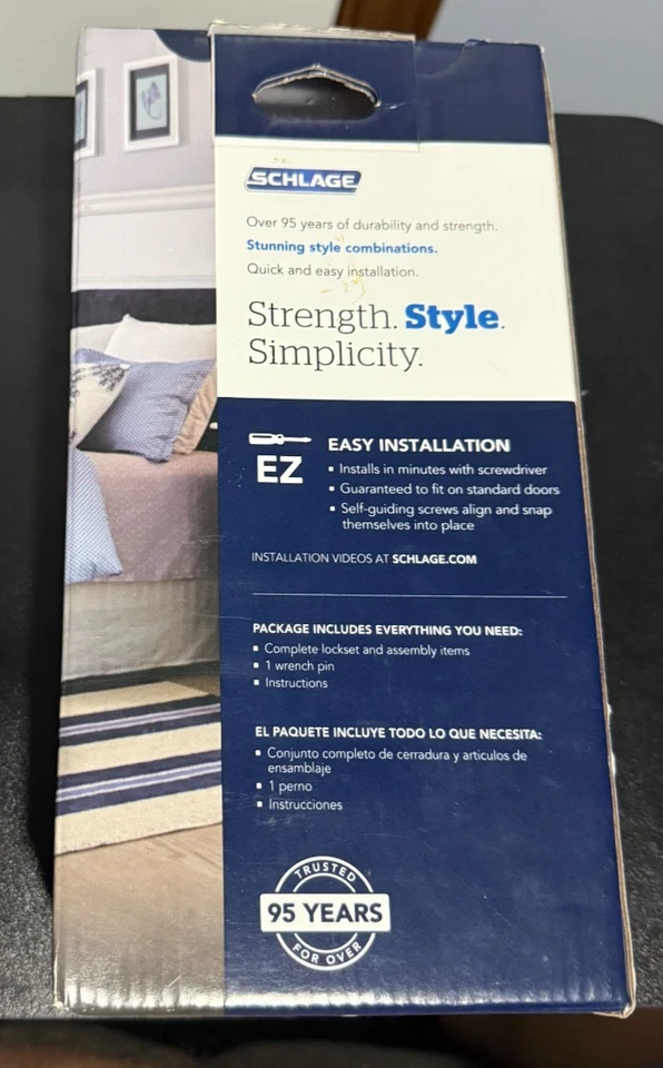 Puerta de cama y baño Schlage perilla georgiana bronce envejecido modelo F40 V GEO 716 Foto 2 de 3