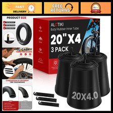 3 Pack 20"x4.0" Fat Tire Tubes with Schrader Valve - Premium Butyl Rubber for MT