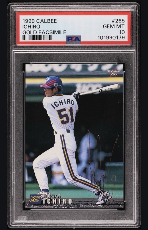 1999 Calbee Ichiro Gold Facsimile #265 PSA 10 GEM MINT Blue Wave Japan