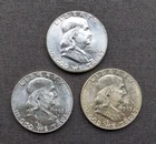 $1.50 Face Value - US 90% Silver Franklin Halves - Uncirculated - Lot #6