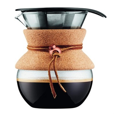Bodum 17oz Pour Over Coffee Maker, High-Heat Borosilicate Glass 17oz, Cork 