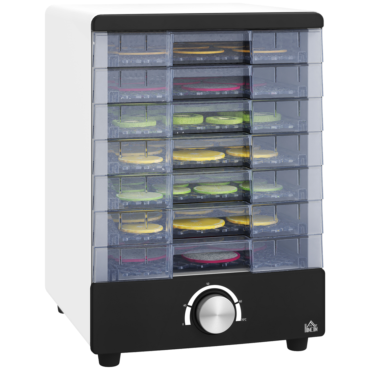 HOMCOM Food Dehydrator with 7 Trays for Fruit Meat - White