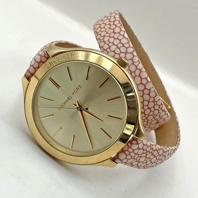 Michael Kors Slim Runway Wrap Watch Gold MK-2476 42mm Womens