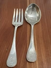 Sterling Silver Fork & Spoon .925 Flatware Utensils Sterling Silver 2 piece Set