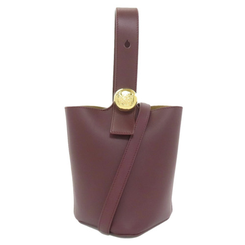 LOEWE Pebble Bucket Bag Mini 2WAY Handbag Calf Women's Used LOEWE