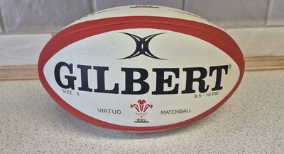 NEU Gilbert Virtuo WRU Wales offizielles Spiel Rugby Ball - Größe 5