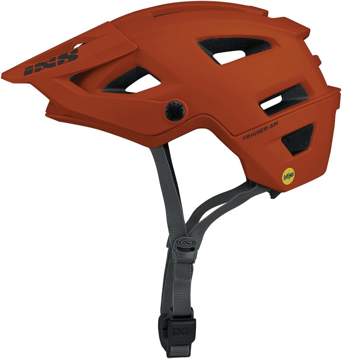 Casco bici iXS trigger AM MIPS mountain bike enduro trail arancione bruciato foto 3