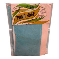 Vintage Ann Robin 100% Nylon Micro Opaque Pantyhose Large Montego Blue