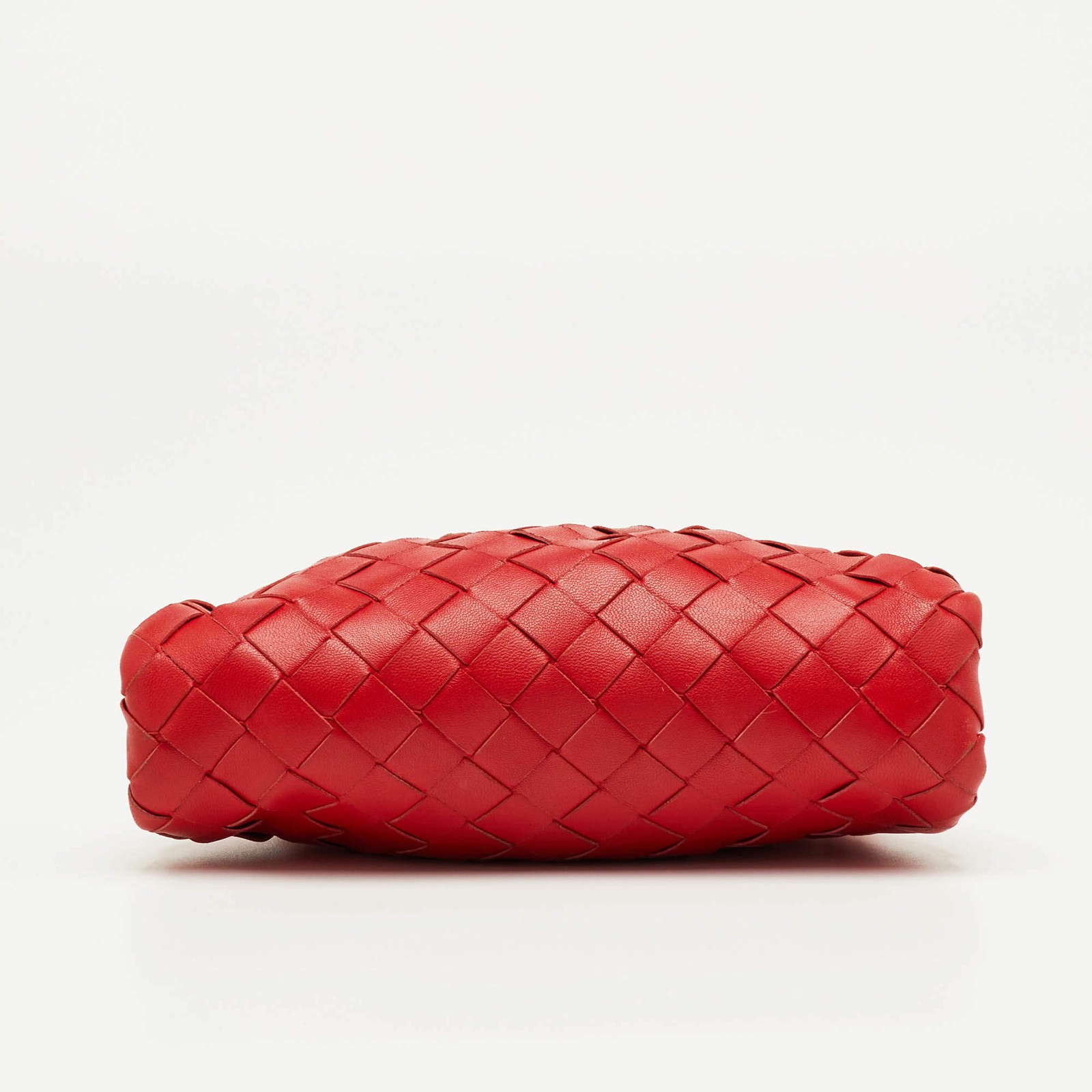 Bottega Veneta Red Intrecciato leather Mini The Pouch Bag thumbnail 7