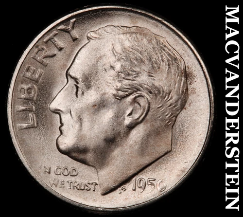 1950-S Roosevelt Dime- Silver Key Date Choice Gem Brilliant Uncirculated  #i4128