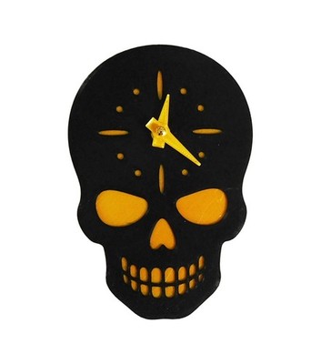 Small Skull Wall Clock 8    3D Printed Gothic Decor   Halloween Skeleton Clock