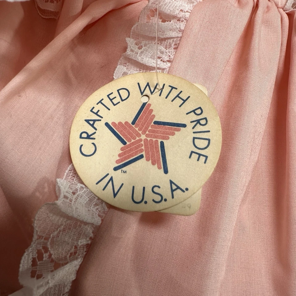 Vestido Vintage Círculo Completo Rosa Blanco Niñas 3T Capas Volantes Encaje Desfile Fiesta Foto 3 de 4