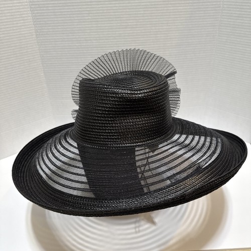 $118 Bellissima Spring Summer Easter Church Wedding Derby Hat BH312406 Black - Picture 6 of 7