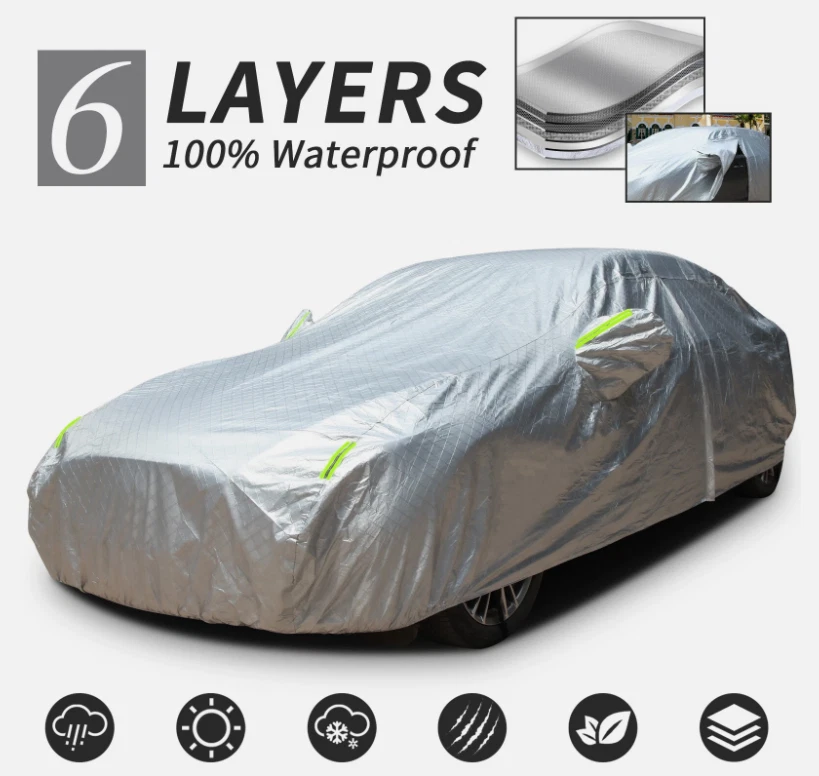 For Dodge Journey Full Car Cover Waterproof Dust Rain Outdoor Protector USA - Image 2 of 4