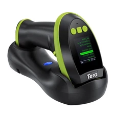 Tera Barcode Scanner Wireless with Screen: Pro Version 1D 2D QR with Setting ...