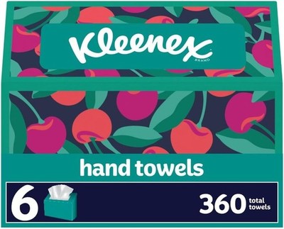 Kleenex Disposable Paper Hand Towels 60 Count Pack Of 6 Cloth Like Fresh Soft