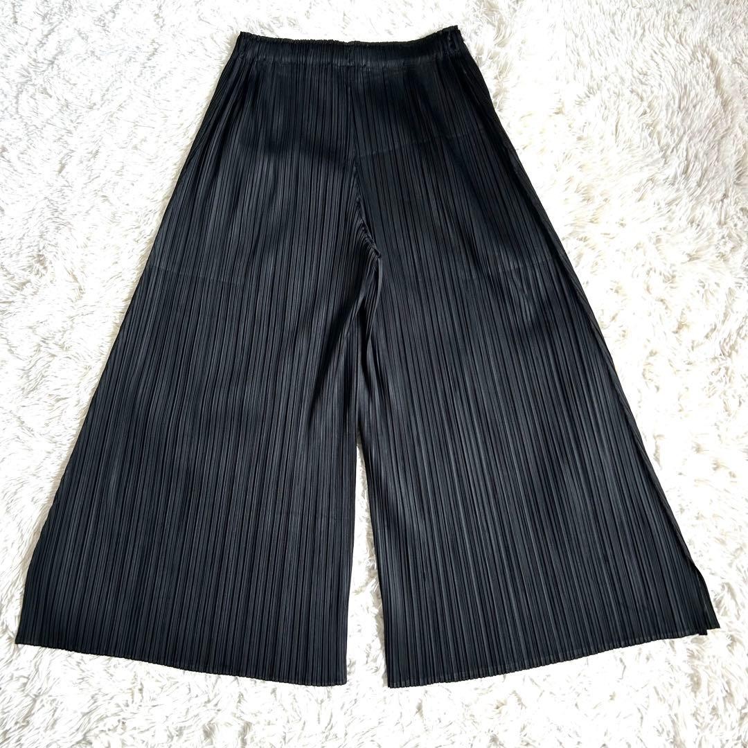 PLEATS PLEASE ISSEY MIYAKE 21AW Super Wide Leg Pleated Pants Black Size M View 5