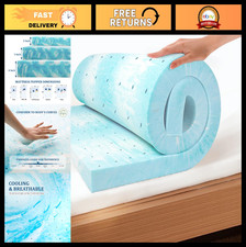 2-Inch King Memory Foam Mattress Topper - Gel Foam for Pressure Relief, Ventilat
