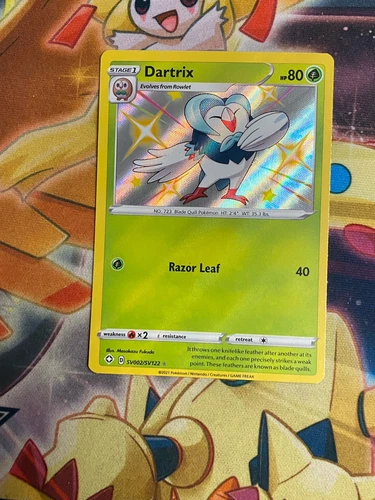 Dartrix SV002/SV122 Shiny Holo Rare Shining Fates Pokemon Card - NM Near Mint