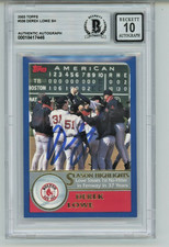 Derek Lowe AUTO 10 1st No Hitter 2003 Topps 1 #336 Beckett BAS On-Card Red Sox