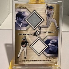 🔥2002 SPx Winning Materials Mike Piazza Roberto Alomar Dual Game-Worn #WM-PA🔥
