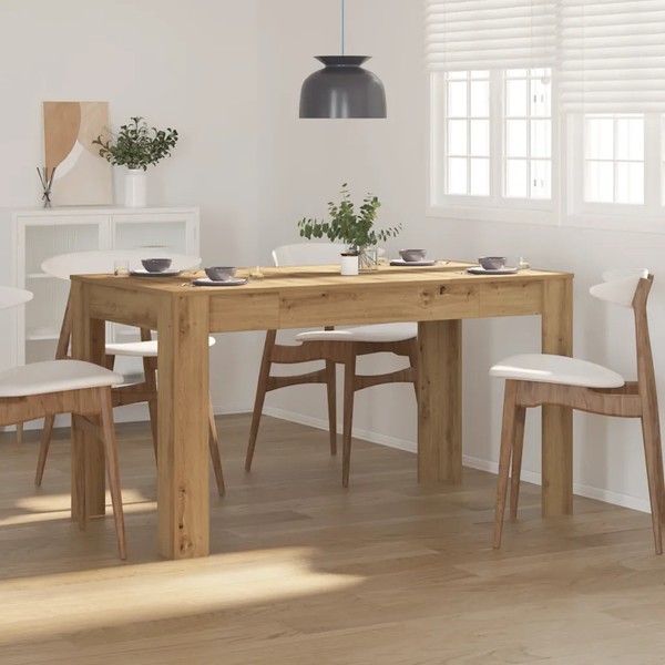 Rechteckiger Esstisch Artisan-Eiche Holzwerkstoff 140X74,5X76 Cm-image