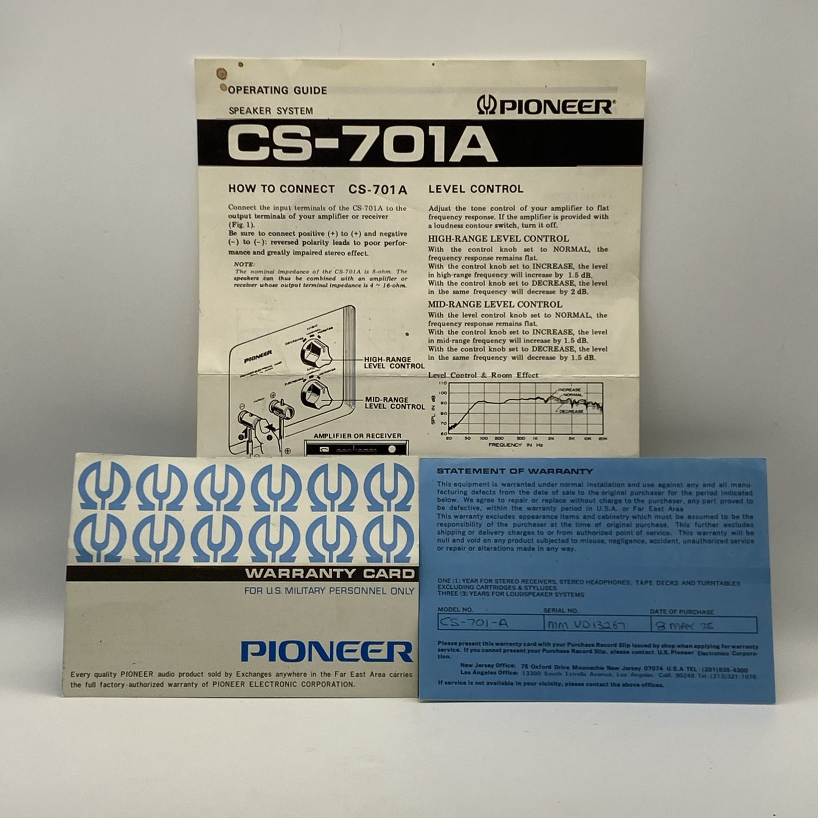 Pioneer CS-701A vintage audio equipment - eBay listing photo 2