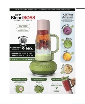 NEW Ninja Blend BOSS Personal Smoothie Blender with 26oz Tumbler Watermelon