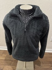 Eddie Bauer Women  s Fleece 1/4 Zip Pullover Small Dark Gray